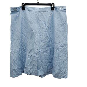 Lane Bryant Woman's Light Baby‎ Blue Linen Blend Lightweight Skirt NWT Plus 20
